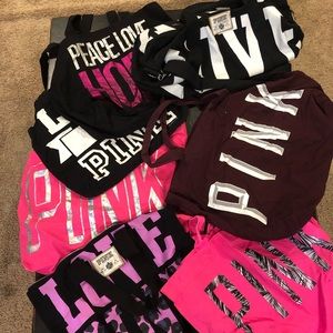 PINK brand / Victoria Secret Totes! Set of 7!!!!